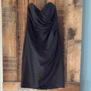 Wtoo Elegant Black Strapless Dress